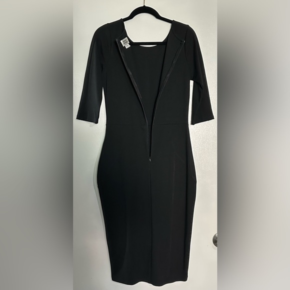 Unique Vintage Black Mod Wiggle Dress NWOT Size Large - Picture 9 of 14